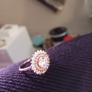 14k Rose Gold With 2Carat MOISSANITE DIAMOND Ring